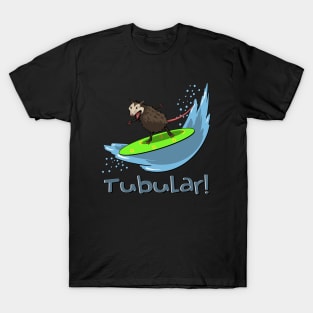 Surfing opossum tubular T-Shirt